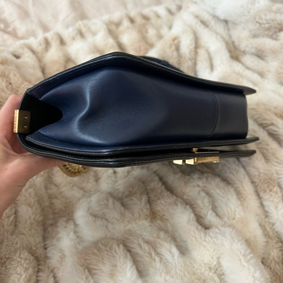 Chanel Navy Blue and Black Medium Boy bag- AUTHENTIC - Picture 6 of 12